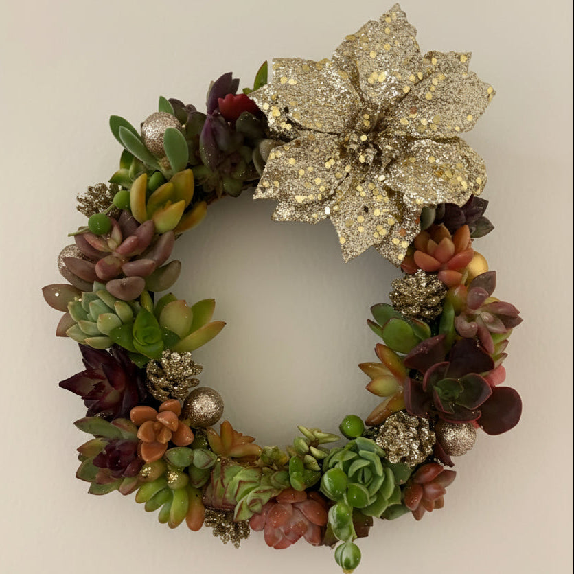 Golden Evergreen Mini Wreath