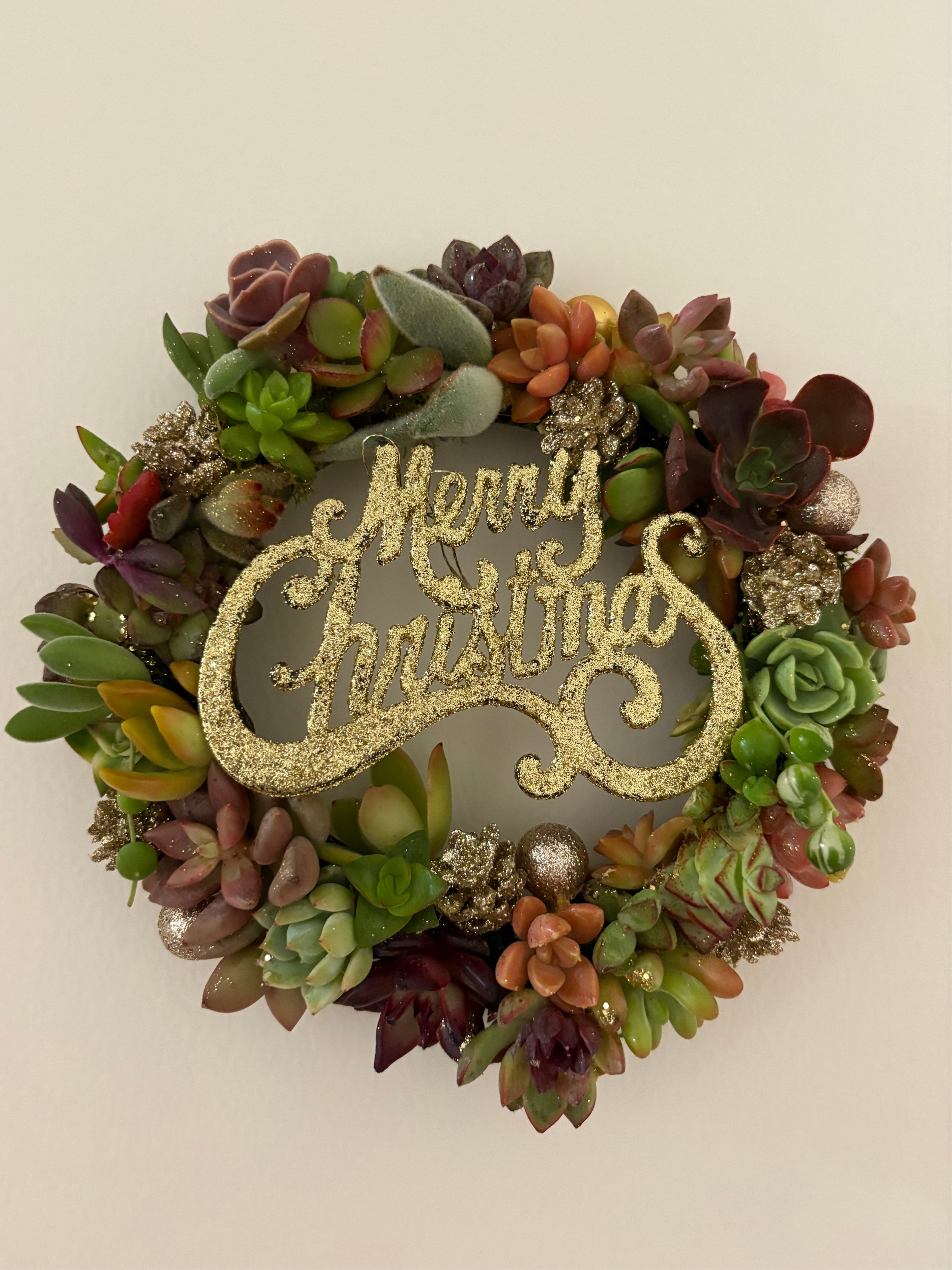Golden Evergreen Mini Wreath