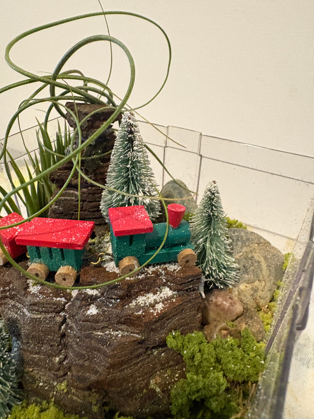 Winter Woodland Train Garden Terrerium