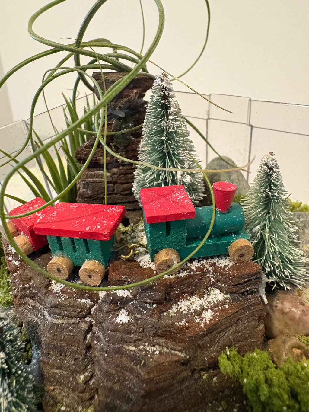 Winter Woodland Train Garden Terrerium