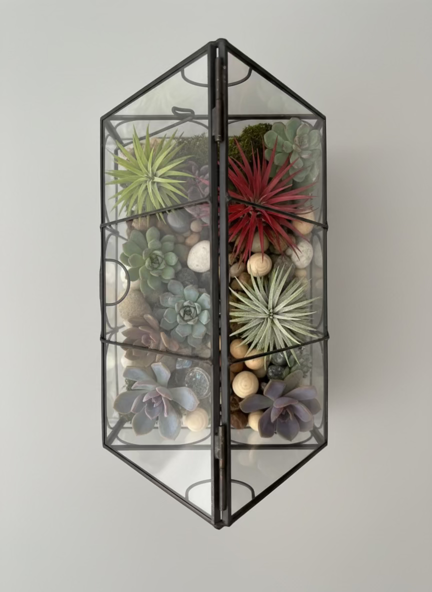 Moonlit Holiday Glow Bowl – Light-Up Terrerium